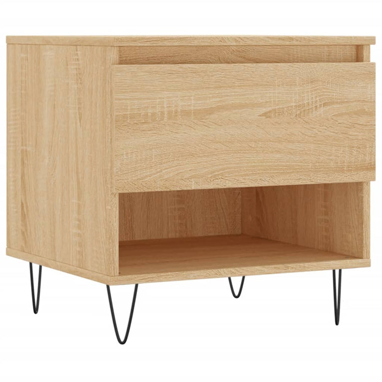 Salontafels 2 st 50x46x50 cm bewerkt hout sonoma eikenkleurig MeubelReus