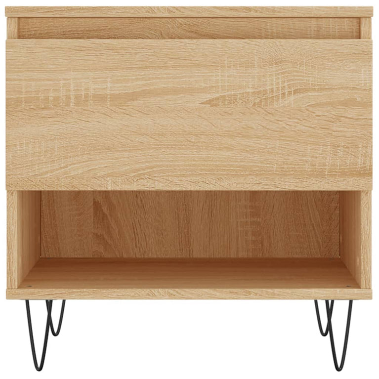 Salontafels 2 st 50x46x50 cm bewerkt hout sonoma eikenkleurig MeubelReus