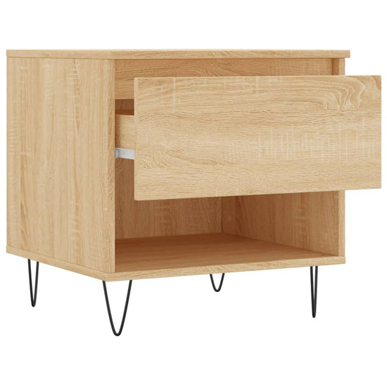 Salontafels 2 st 50x46x50 cm bewerkt hout sonoma eikenkleurig MeubelReus