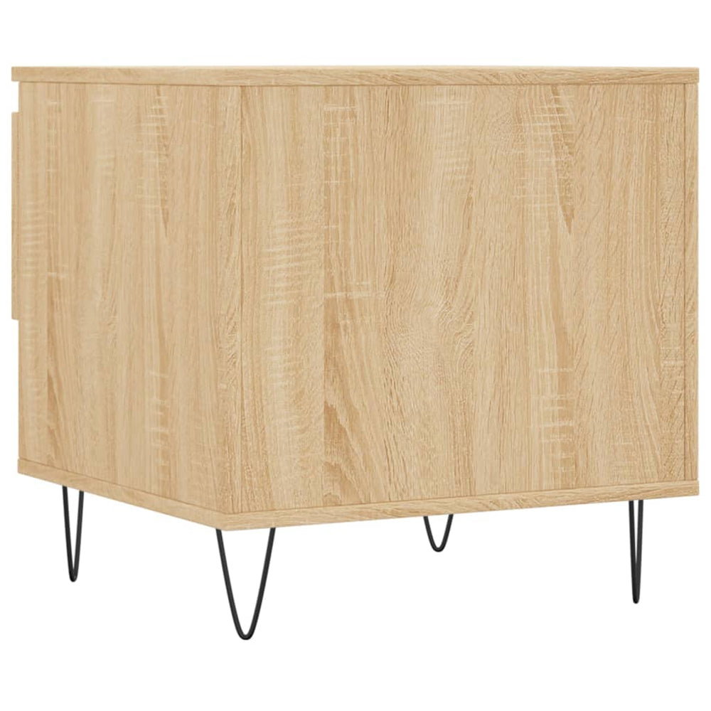 Salontafels 2 st 50x46x50 cm bewerkt hout sonoma eikenkleurig MeubelReus