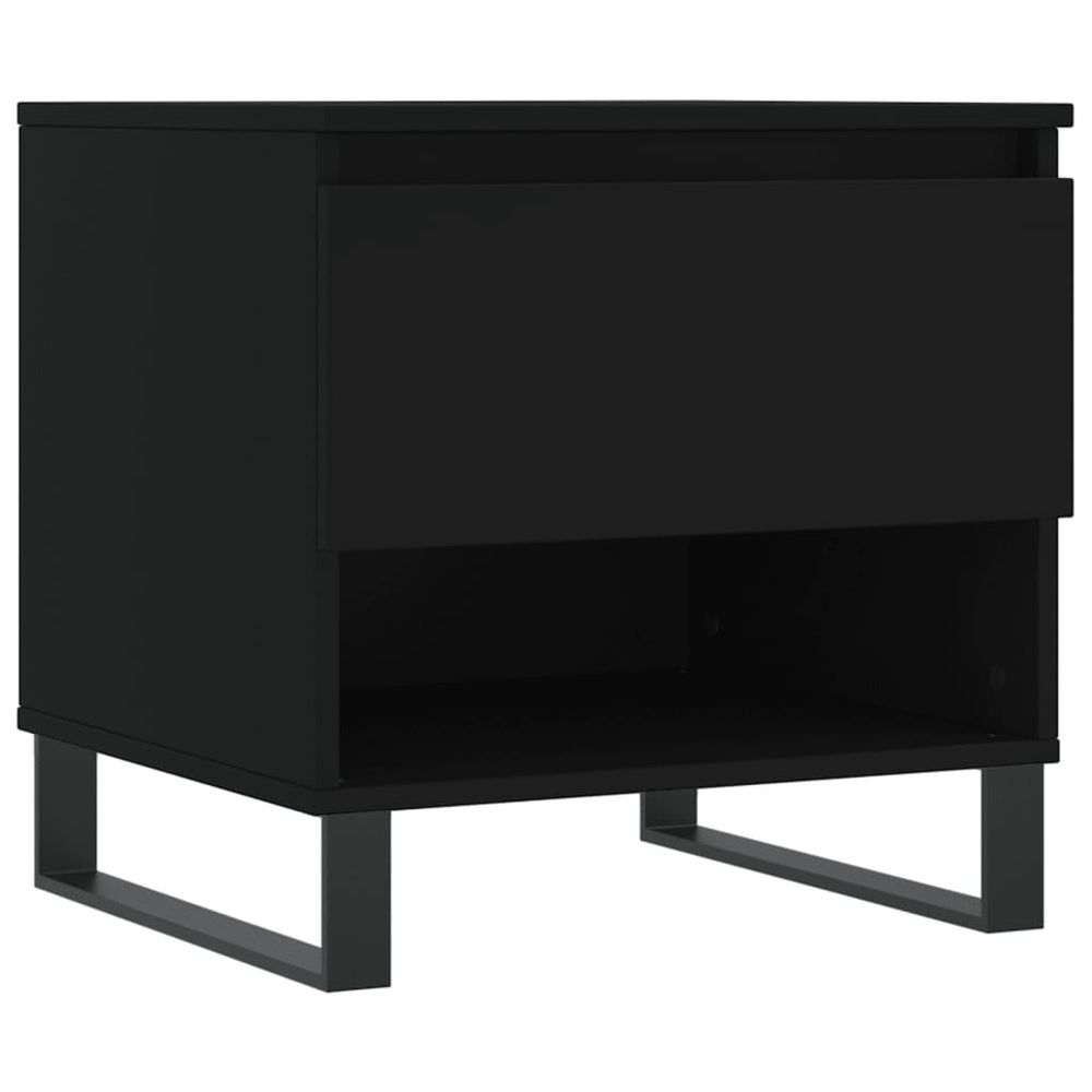 Salontafels 2 st 50x46x50 cm bewerkt hout zwart MeubelReus