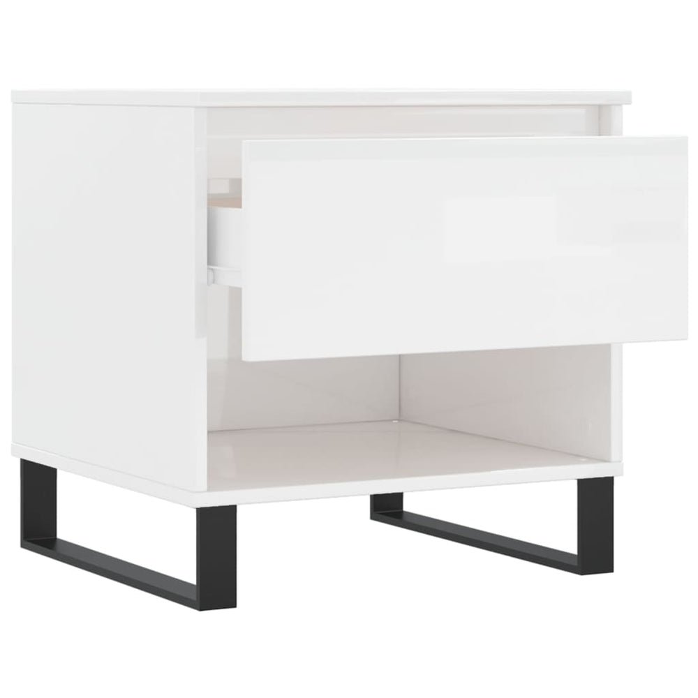 Salontafel 50x46x50 cm bewerkt hout hoogglans wit MeubelReus