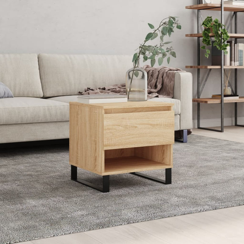 Salontafel 50x46x50 cm bewerkt hout sonoma eikenkleurig MeubelReus