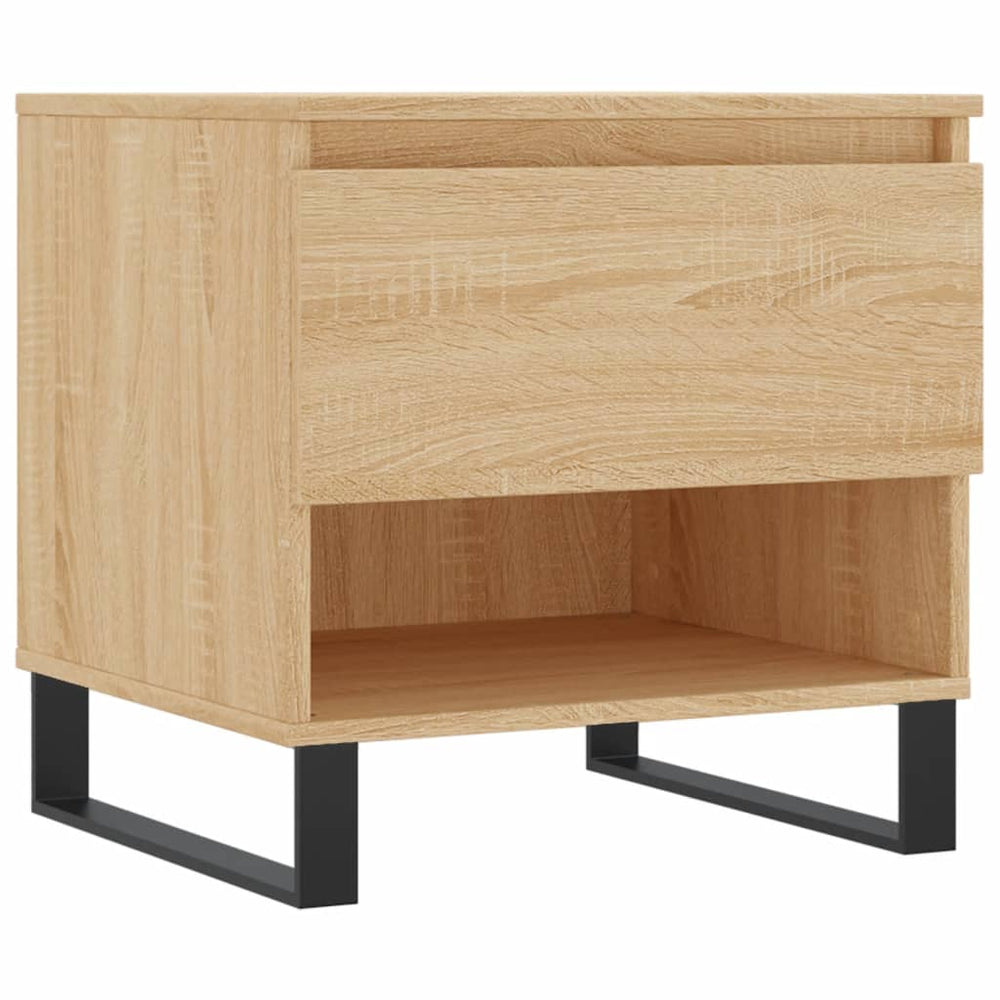 Salontafels 2 st 50x46x50 cm bewerkt hout sonoma eikenkleurig MeubelReus