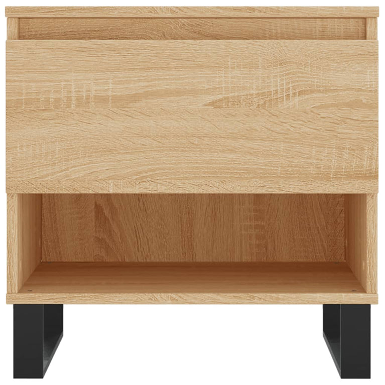 Salontafels 2 st 50x46x50 cm bewerkt hout sonoma eikenkleurig MeubelReus