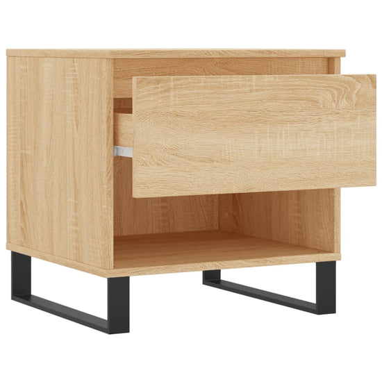 Salontafels 2 st 50x46x50 cm bewerkt hout sonoma eikenkleurig MeubelReus