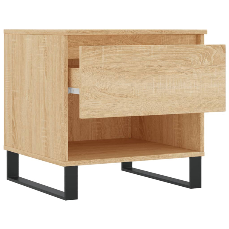 Salontafels 2 st 50x46x50 cm bewerkt hout sonoma eikenkleurig MeubelReus