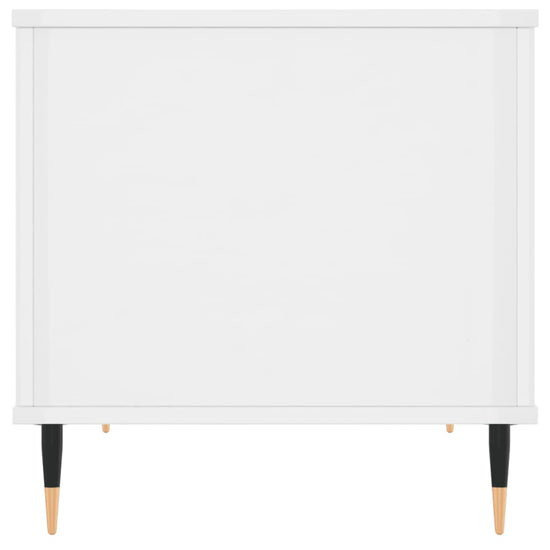 Salontafel 60x44,5x45 cm bewerkt hout hoogglans wit MeubelReus