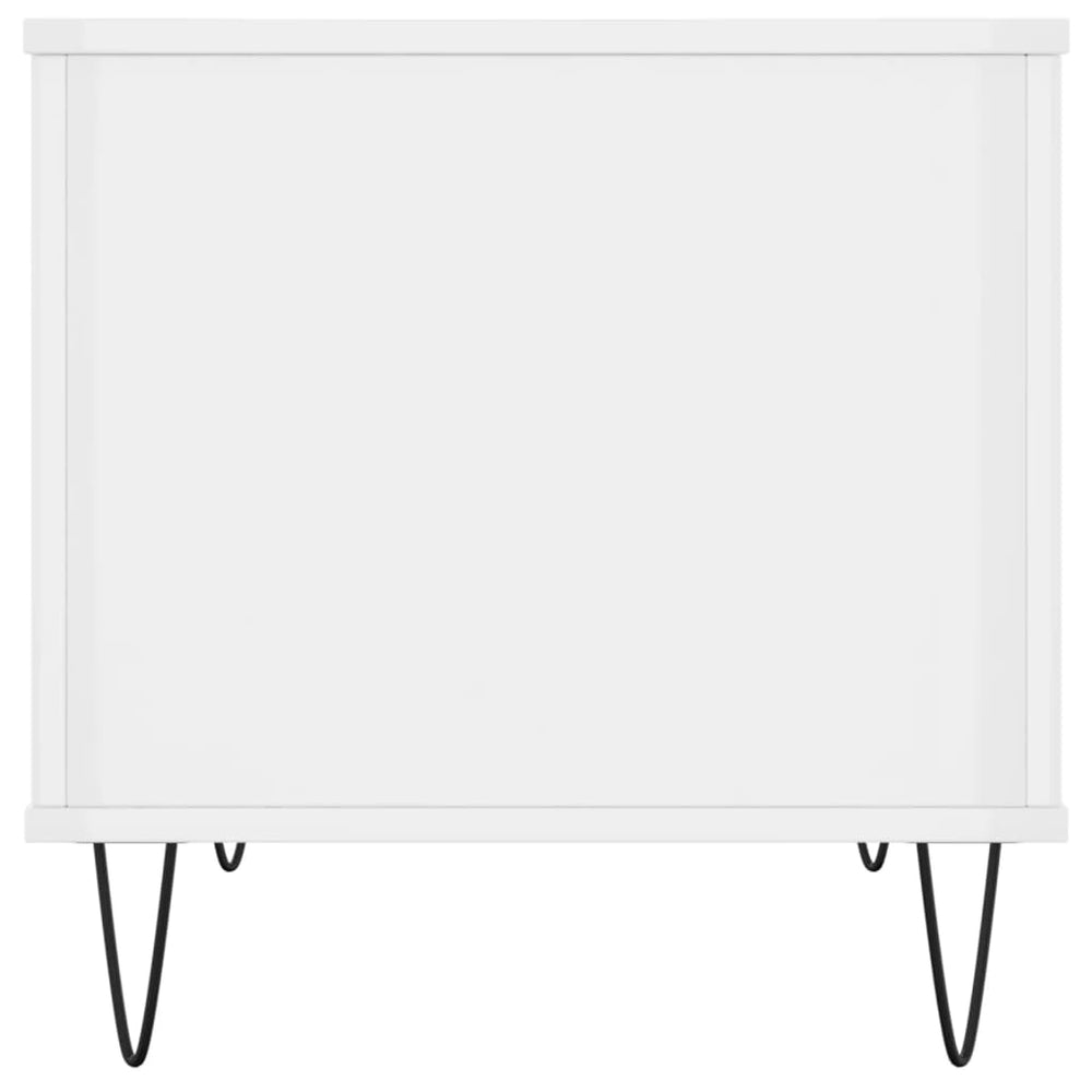 Salontafel 60x44,5x45 cm bewerkt hout hoogglans wit MeubelReus