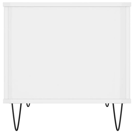 Salontafel 60x44,5x45 cm bewerkt hout hoogglans wit MeubelReus