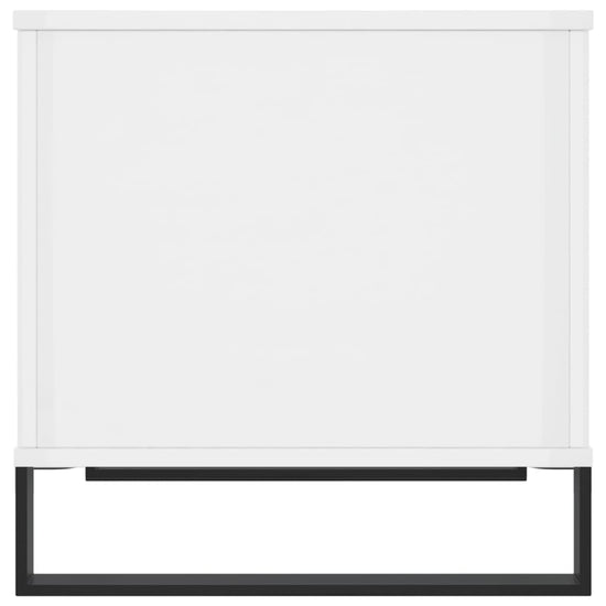 Salontafel 60x44,5x45 cm bewerkt hout hoogglans wit MeubelReus