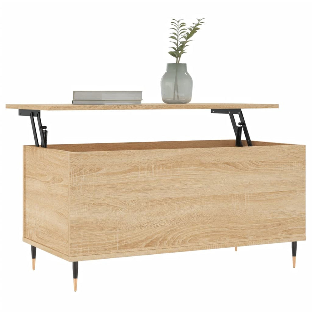 Salontafel 90x44,5x45 cm bewerkt hout sonoma eikenkleurig MeubelReus