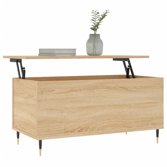 Salontafel 90x44,5x45 cm bewerkt hout sonoma eikenkleurig MeubelReus