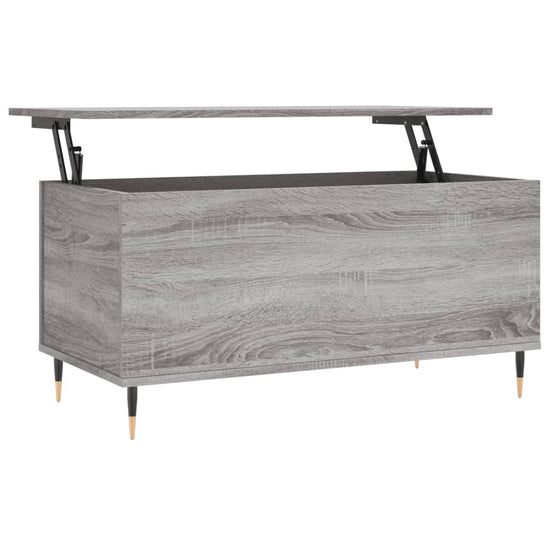 Salontafel 90x44,5x45 cm bewerkt hout grijs sonoma eikenkleurig MeubelReus