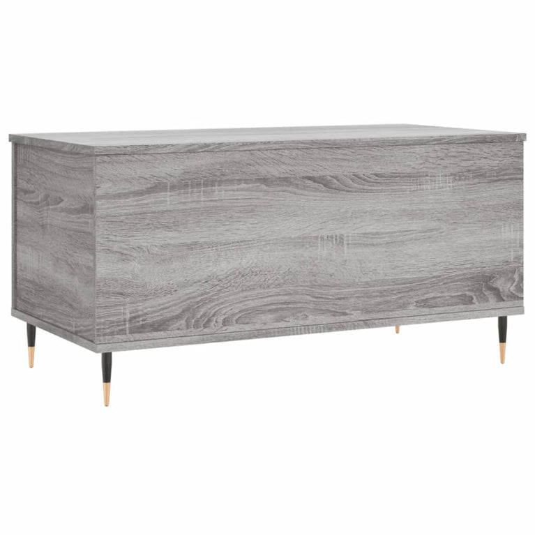 Salontafel 90x44,5x45 cm bewerkt hout grijs sonoma eikenkleurig MeubelReus