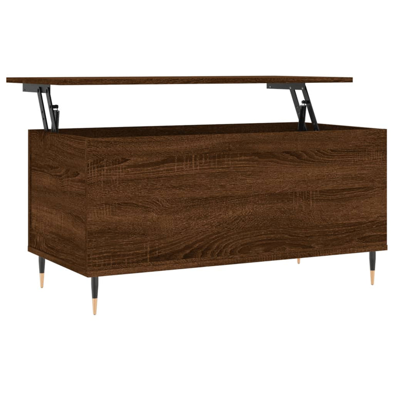 Salontafel 90x44,5x45 cm bewerkt hout bruin eikenkleur MeubelReus