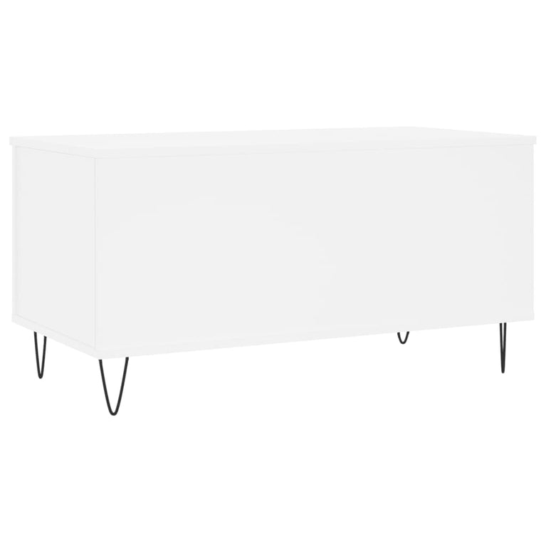 Salontafel 90x44,5x45 cm bewerkt hout wit MeubelReus