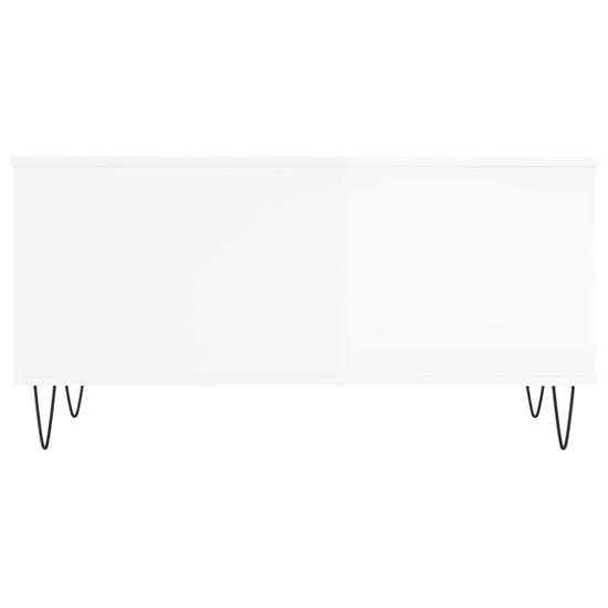 Salontafel 90x44,5x45 cm bewerkt hout hoogglans wit MeubelReus