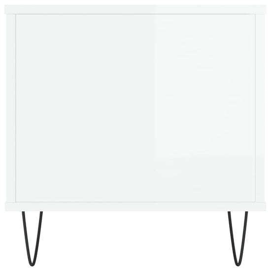 Salontafel 90x44,5x45 cm bewerkt hout hoogglans wit MeubelReus