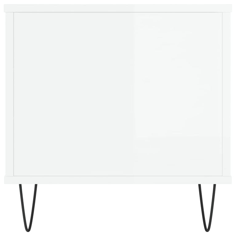 Salontafel 90x44,5x45 cm bewerkt hout hoogglans wit MeubelReus