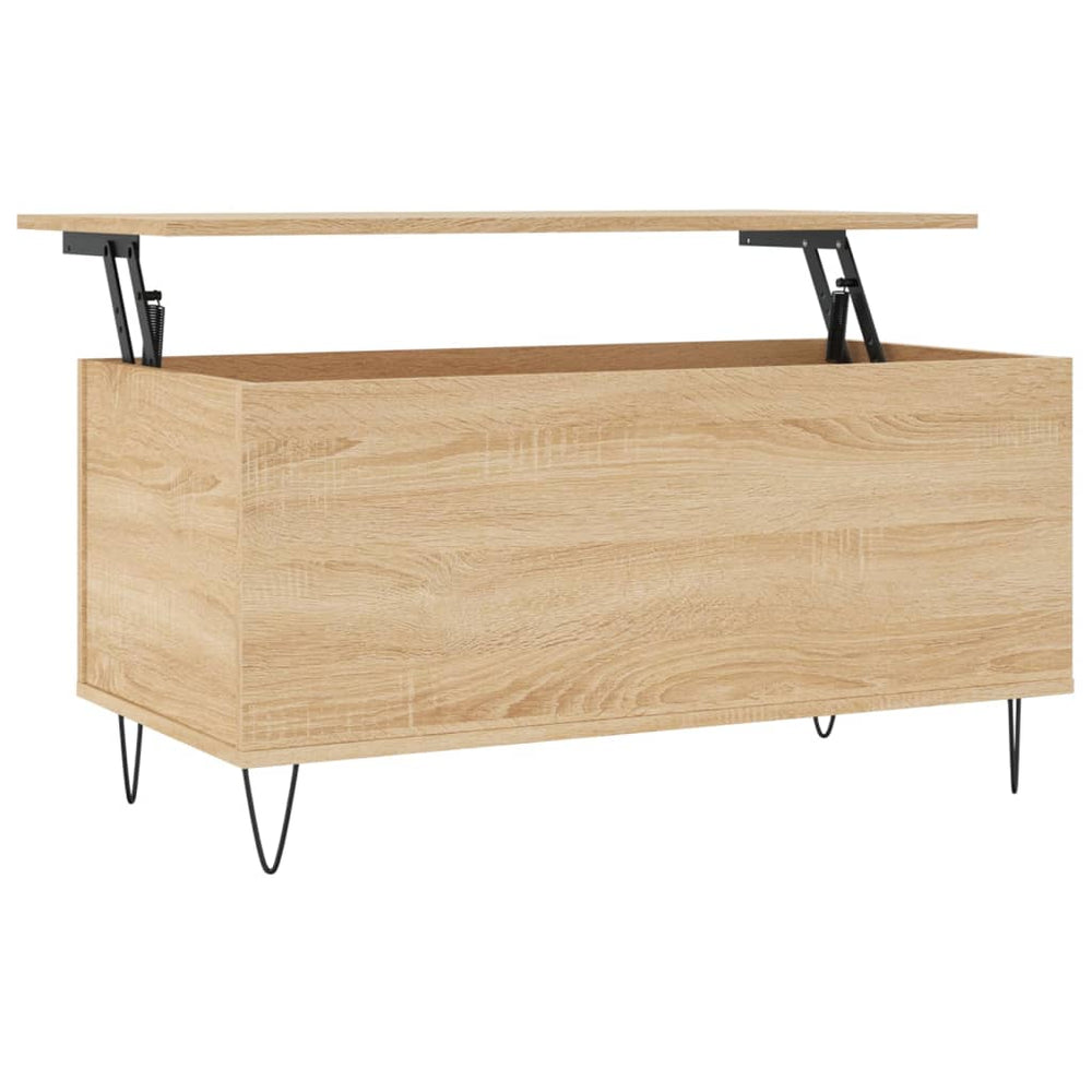 Salontafel 90x44,5x45 cm bewerkt hout sonoma eikenkleurig MeubelReus
