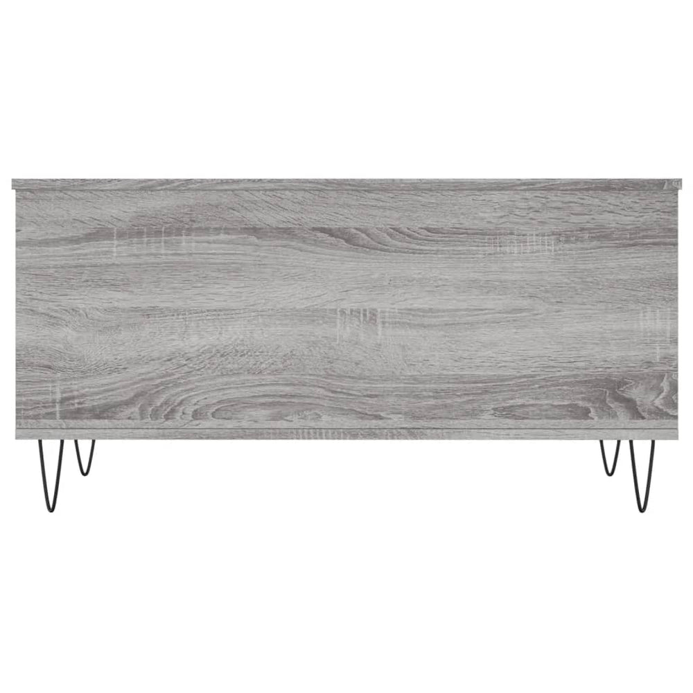 Salontafel 90x44,5x45 cm bewerkt hout grijs sonoma eikenkleurig MeubelReus