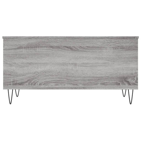Salontafel 90x44,5x45 cm bewerkt hout grijs sonoma eikenkleurig MeubelReus