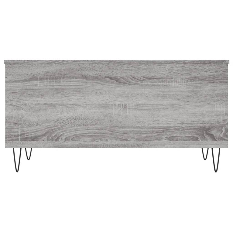 Salontafel 90x44,5x45 cm bewerkt hout grijs sonoma eikenkleurig MeubelReus
