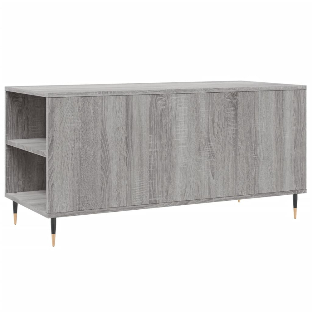Salontafel 102x44,5x50 cm bewerkt hout grijs sonoma eikenkleur MeubelReus