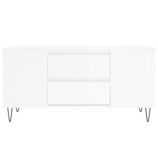 Salontafel 102x44,5x50 cm bewerkt hout hoogglans wit MeubelReus