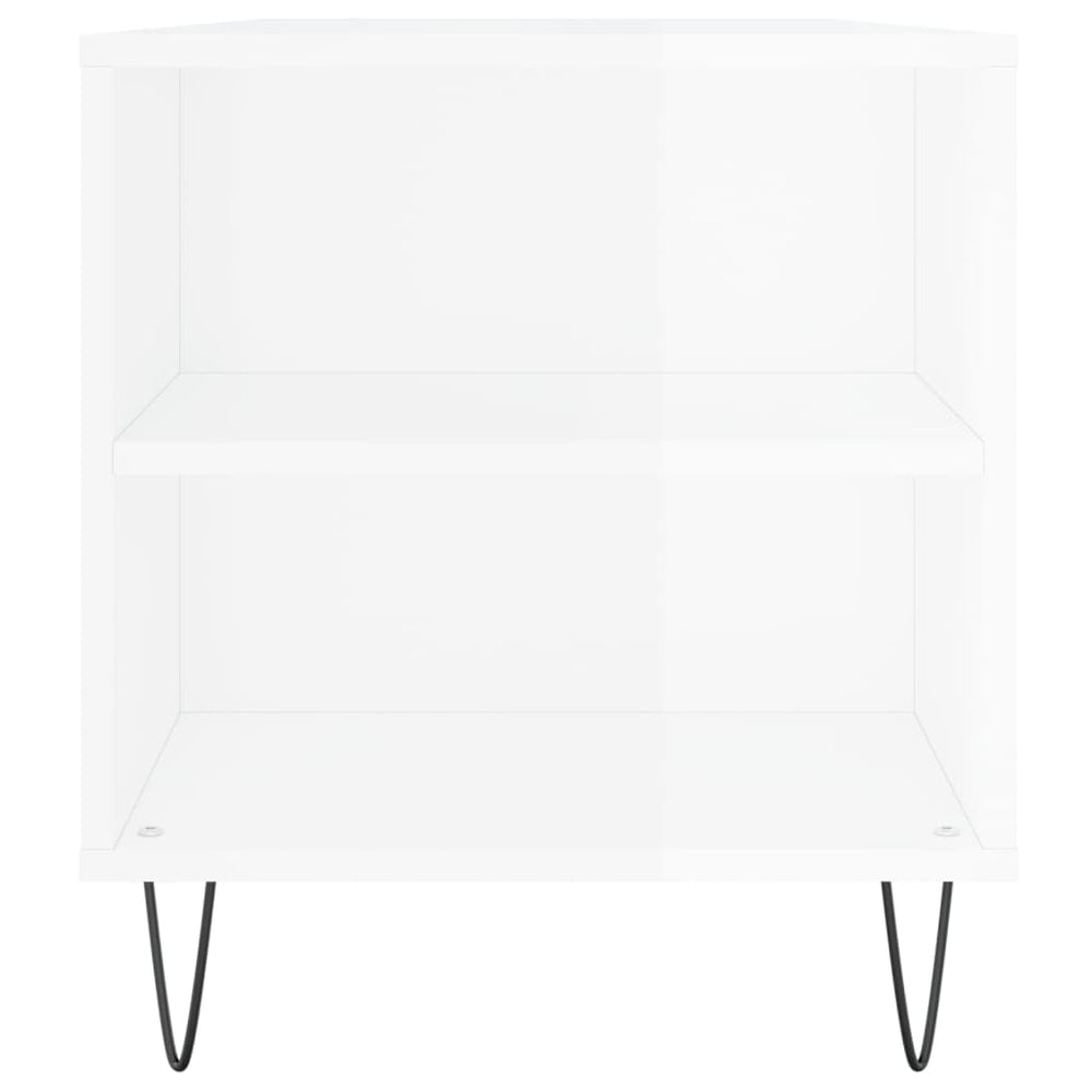 Salontafel 102x44,5x50 cm bewerkt hout hoogglans wit MeubelReus