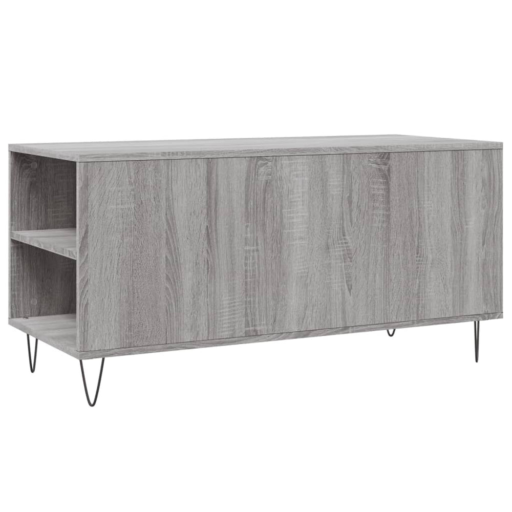 Salontafel 102x44,5x50 cm bewerkt hout grijs sonoma eikenkleur MeubelReus