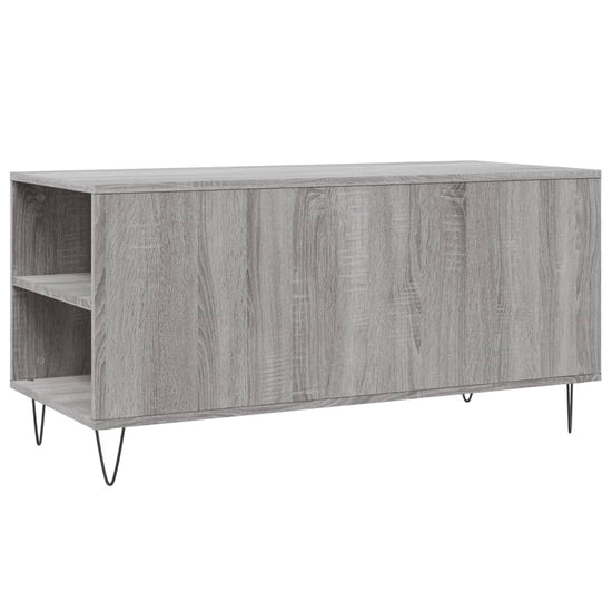Salontafel 102x44,5x50 cm bewerkt hout grijs sonoma eikenkleur MeubelReus