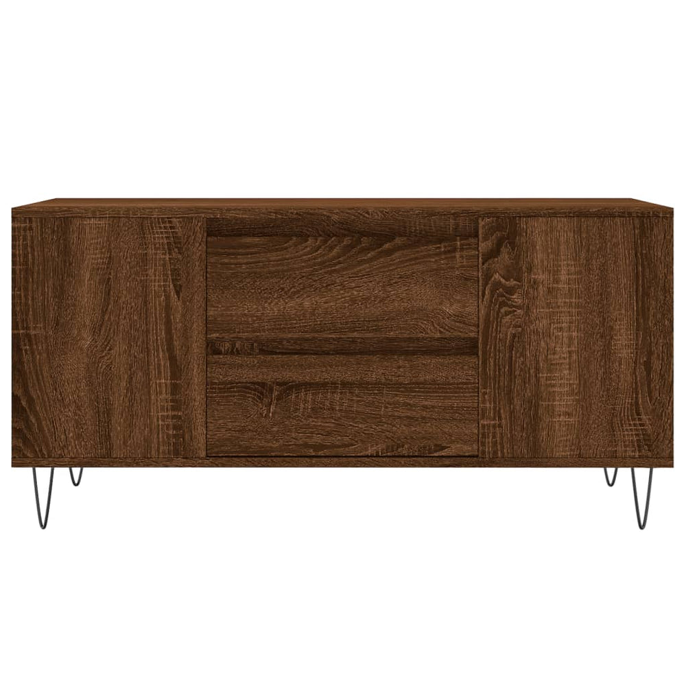 Salontafel 102x44,5x50 cm bewerkt hout bruin eikenkleur MeubelReus