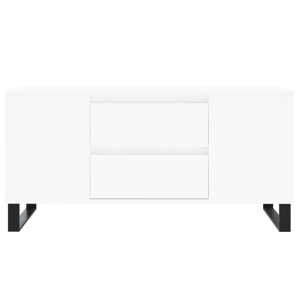 Salontafel 102x44,5x50 cm bewerkt hout wit MeubelReus