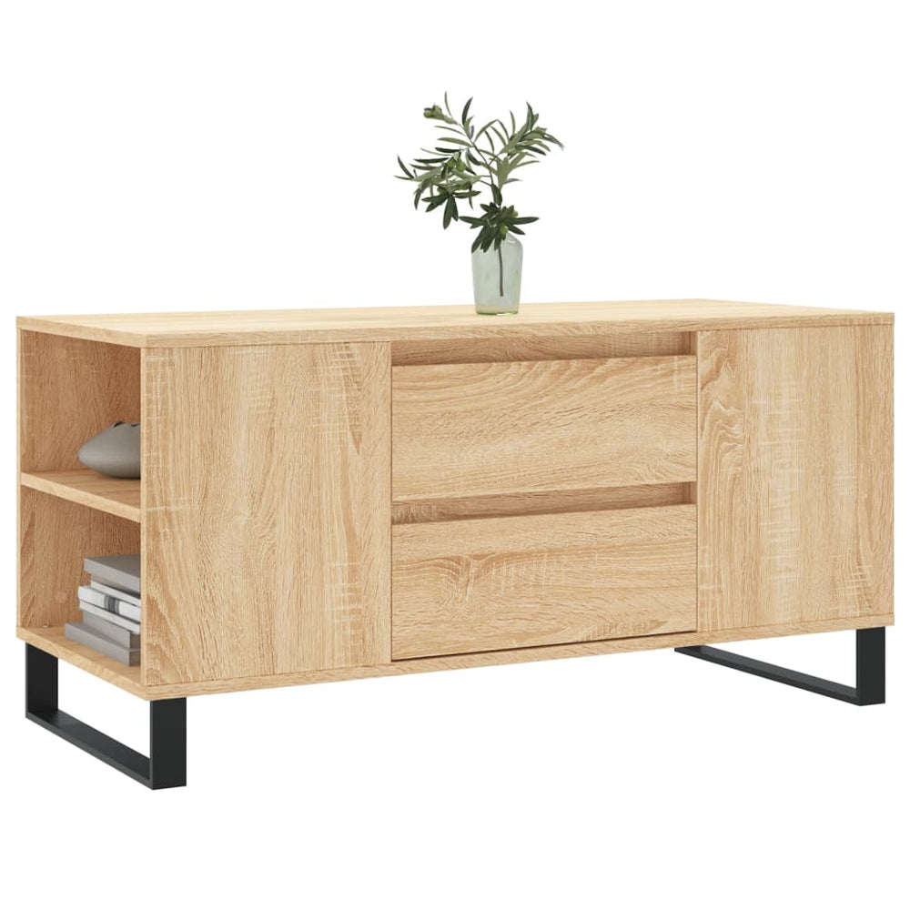 Salontafel 102x44,5x50 cm bewerkt hout sonoma eikenkleurig MeubelReus