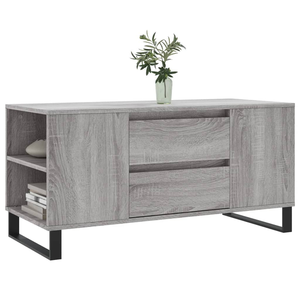 Salontafel 102x44,5x50 cm bewerkt hout grijs sonoma eikenkleur MeubelReus