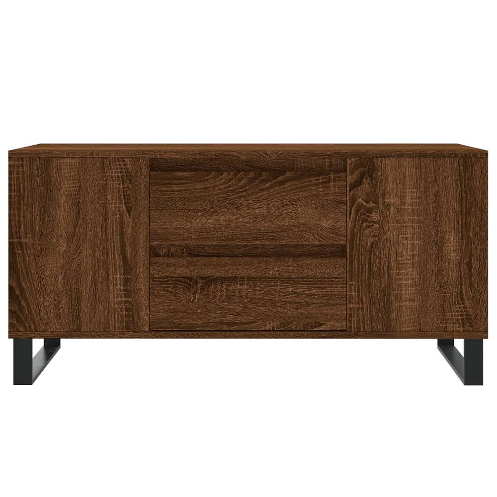 Salontafel 102x44,5x50 cm bewerkt hout bruin eikenkleur MeubelReus