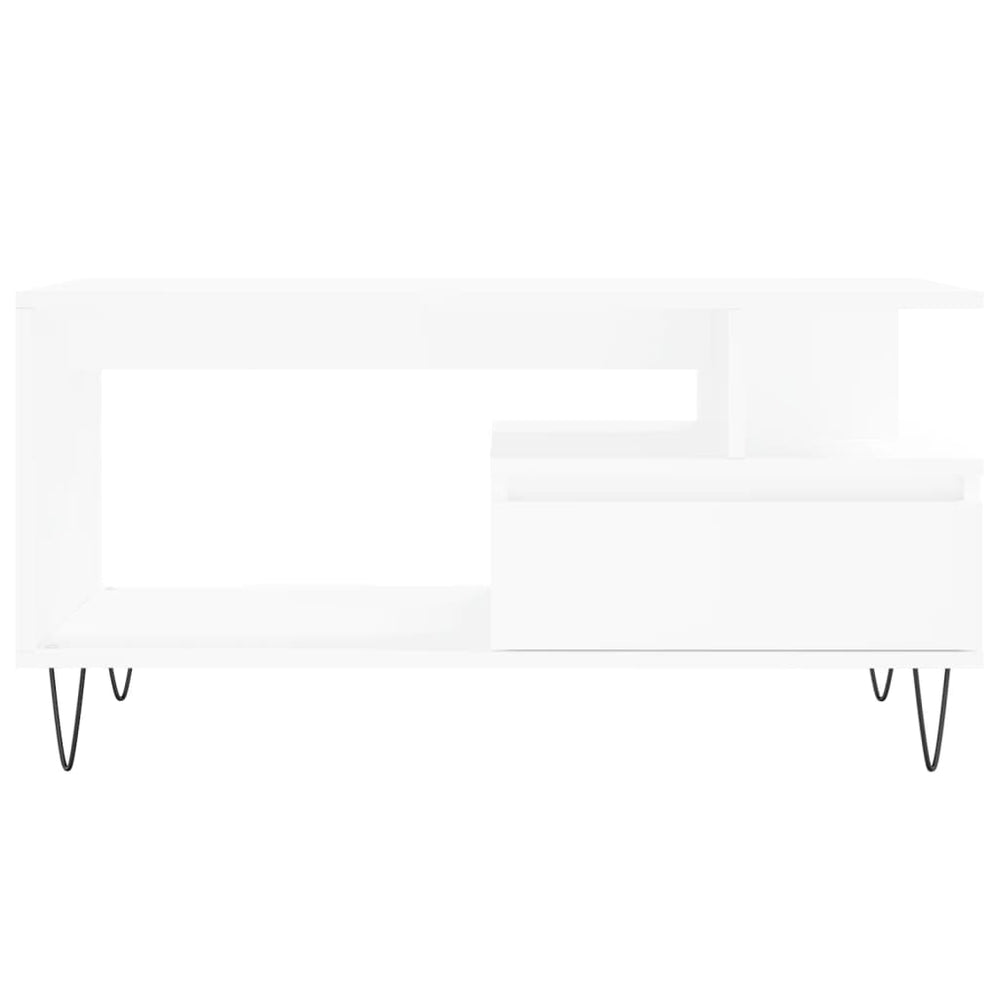 Salontafel 90x49x45 cm bewerkt hout wit MeubelReus