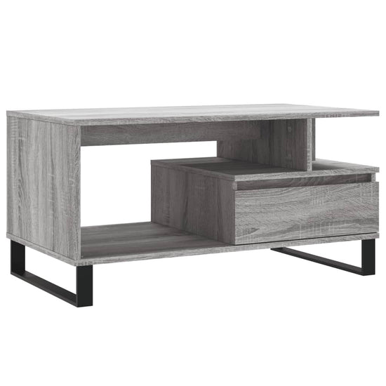 Salontafel 90x49x45 cm bewerkt hout grijs sonoma MeubelReus