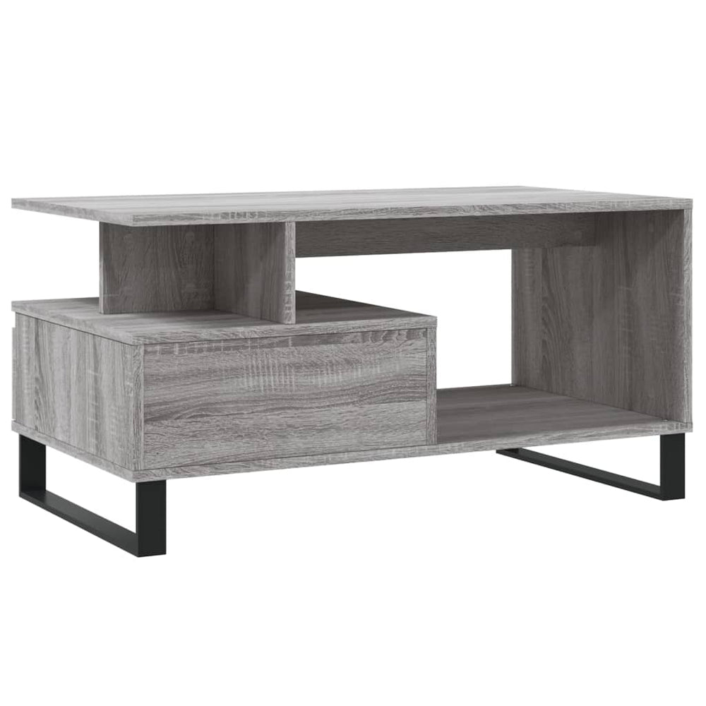 Salontafel 90x49x45 cm bewerkt hout grijs sonoma MeubelReus