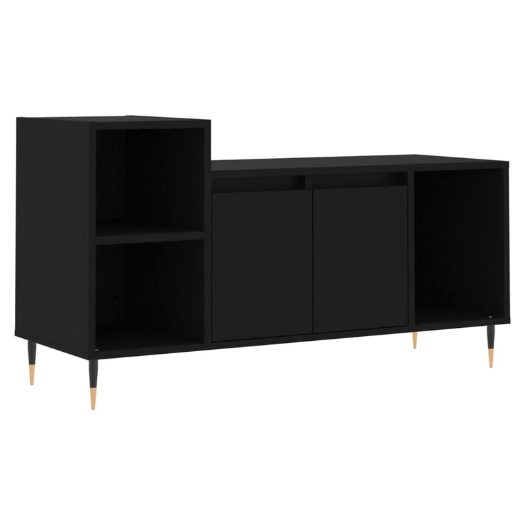 Tv-meubel 100x35x55 cm bewerkt hout zwart MeubelReus