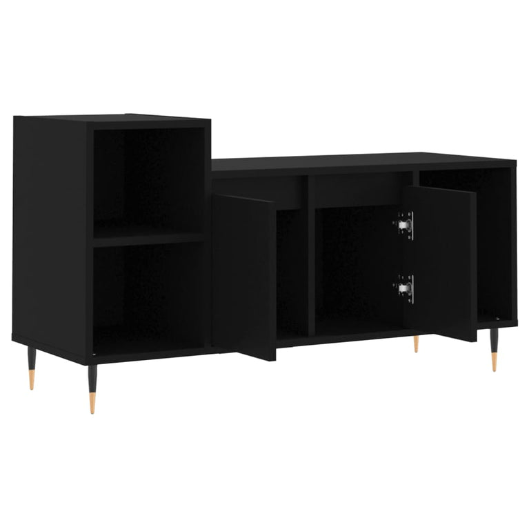 Tv-meubel 100x35x55 cm bewerkt hout zwart MeubelReus