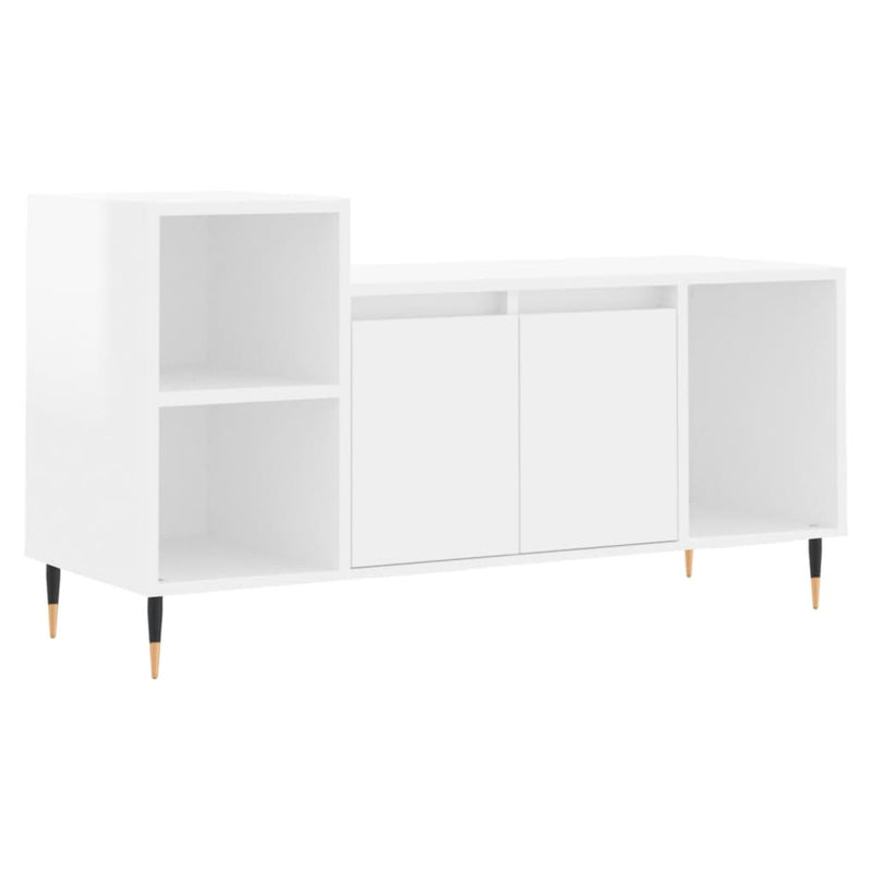 Tv-meubel 100x35x55 cm bewerkt hout hoogglans wit MeubelReus