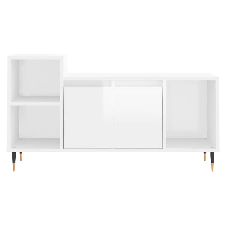 Tv-meubel 100x35x55 cm bewerkt hout hoogglans wit MeubelReus
