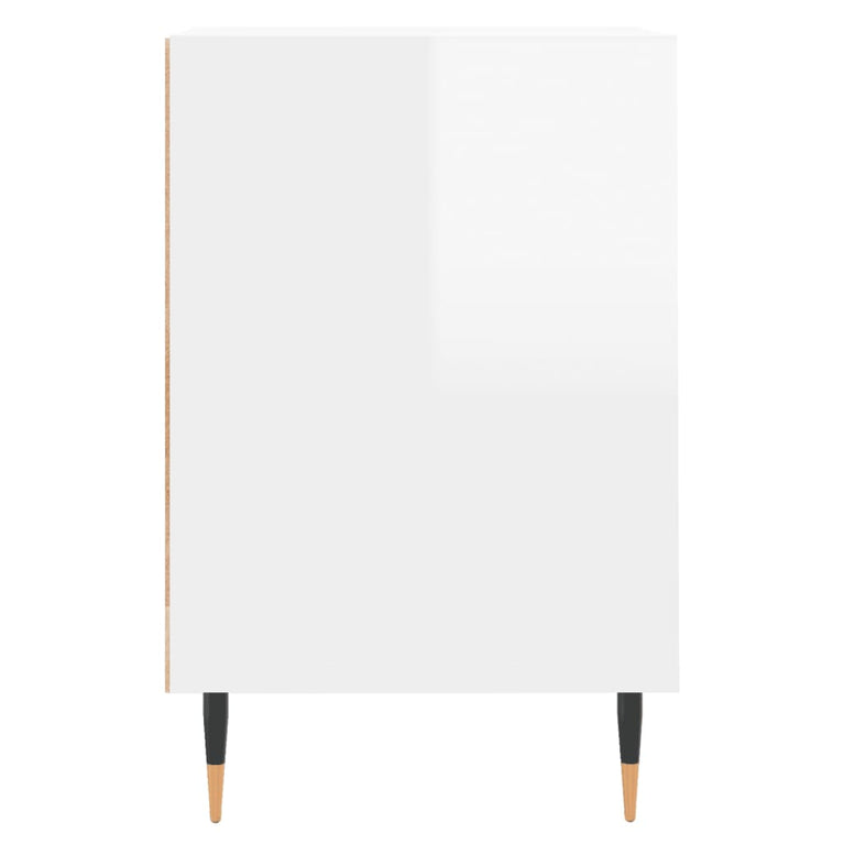 Tv-meubel 100x35x55 cm bewerkt hout hoogglans wit MeubelReus