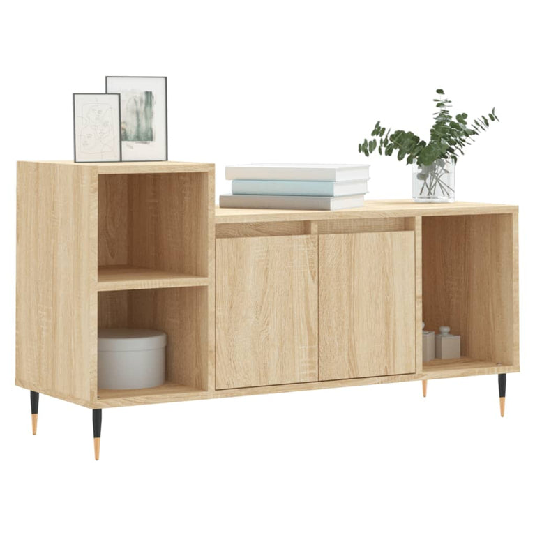 Tv-meubel 100x35x55 cm bewerkt hout sonoma eikenkleurig MeubelReus