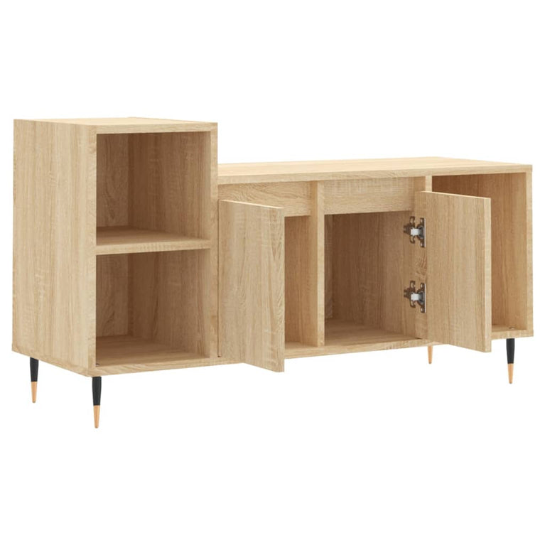 Tv-meubel 100x35x55 cm bewerkt hout sonoma eikenkleurig MeubelReus