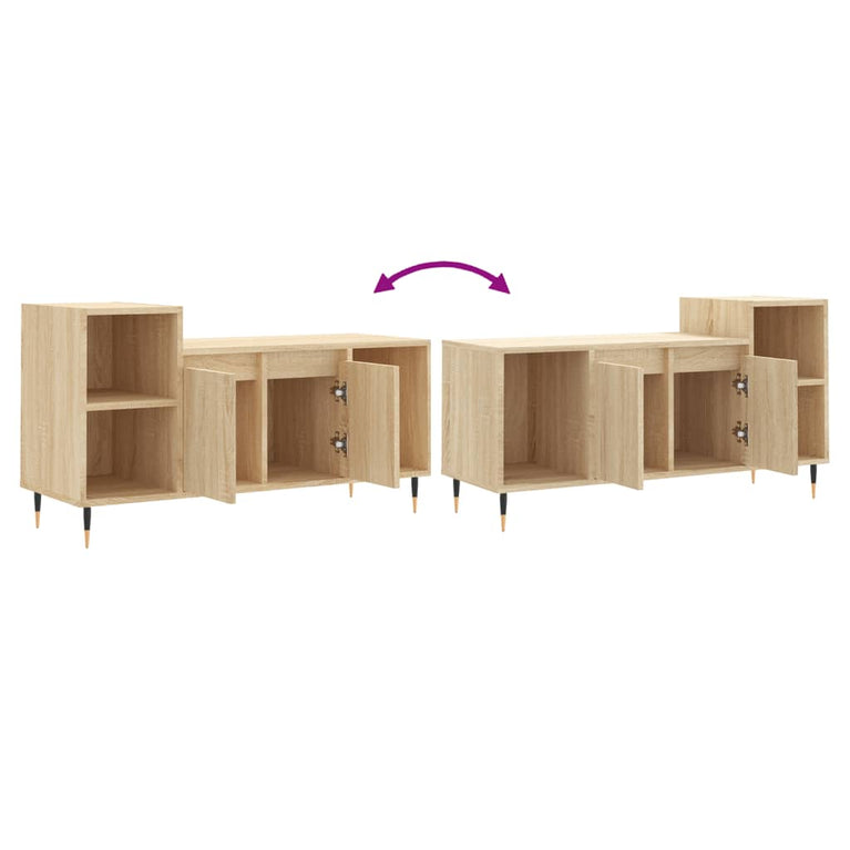 Tv-meubel 100x35x55 cm bewerkt hout sonoma eikenkleurig MeubelReus