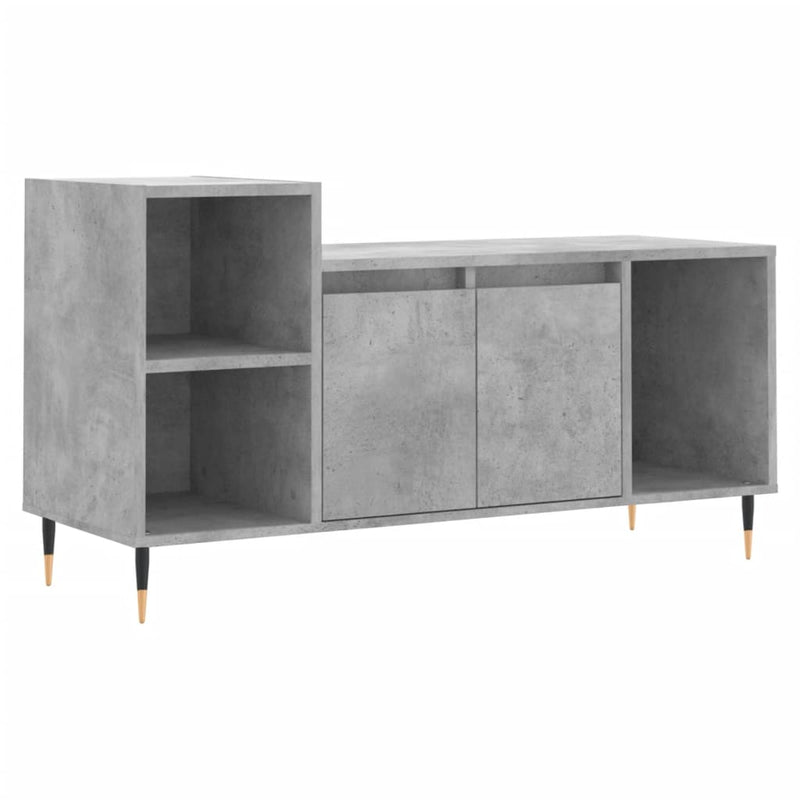 Tv-meubel 100x35x55 cm bewerkt hout betongrijs MeubelReus